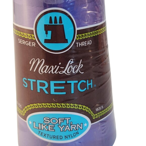 Maxi-Lock Stretch Serger Thread Purple 2000 Yards Textured Nylon Sewing Material - Picture 3 of 6
